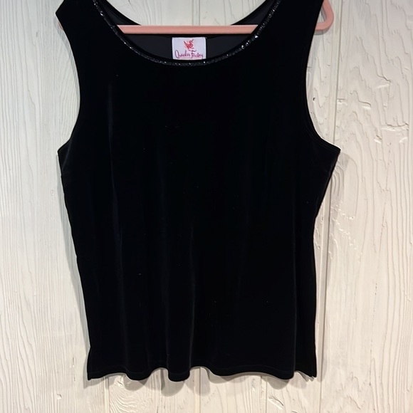 Quacker FACTORY XL SEQUINS EMBELLISHED VELVET 2 PIECE SHELL WITH JACKET. - Picture 5 of 10